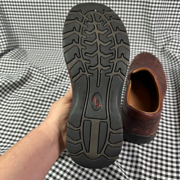 Red Wing Shoes 1621 Women Slip On Brown Leather Chunky Work Clog Size 9 - Picture 6 of 7